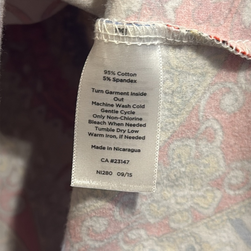 Talbots paisley print scoop neck petite plus size top - Picture 5 of 5